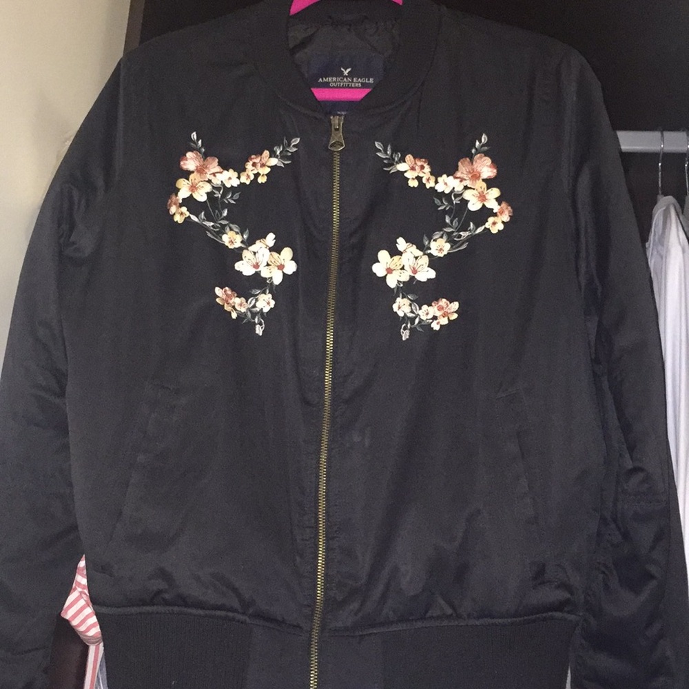 Floral bomber jacket